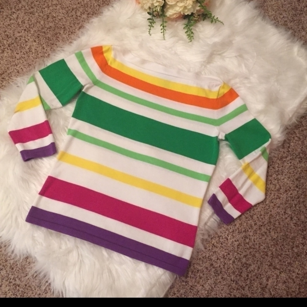 LAUREN Ralph Lauren Striped‎ Knit Sweater